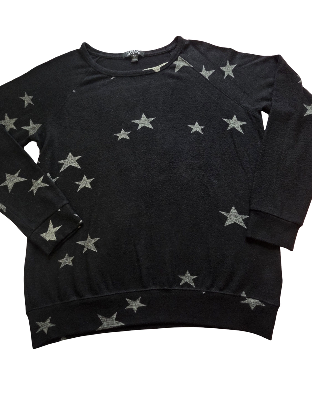 Buffalo David Bitton Women's  Black Sweater with Silver Star Print